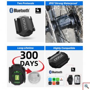 Αισθητήρας Ποδηλάτου Ταχύτητας και Ρυθμού - C3 Cycplus Speed Cadence Sensor