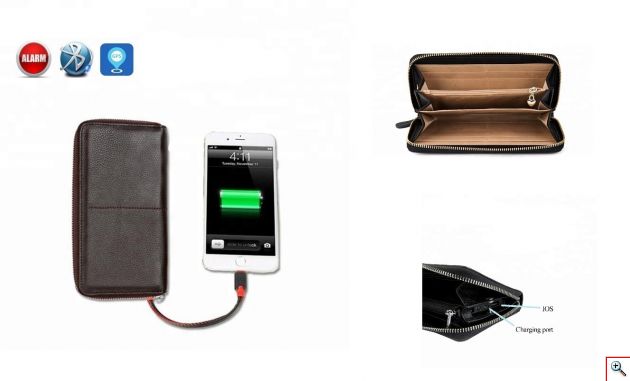 Πολυλειτουργικό Πορτοφόλι με Bluetooth Αντικλεπτικό Σύστημα - Power Bank 6000 mAh Baydow