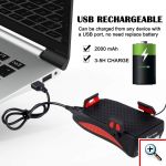 Αδιάβροχη USB Επαναφορτιζόμενη Βάση Κινητού Powerbank, Κόρνα & Φως Πορείας - Φακός LED 800lm Ποδηλάτου - LED Bicycle Horn Lamp Μαύρο