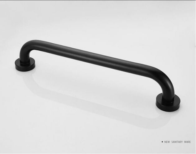 Μεγάλη Βοηθητική Λαβή Στήριξης ΑΜΕΑ 50cm Inox Τοίχου, Μπάνιου - Μπάρα Στήριξη για AMEA Μαύρη Ανοξείδωτη