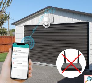 IP WiFi Ρομποτική Κάμερα Εξωτερικού Χώρου 360° HD 128GB με CLOUD Αποθήκευση, Αισθητήρα & Ανίχνευση Κίνησης - LED / Νυχτερινή Λήψη, Μικρόφωνο / Ηχείο & Συναγερμός