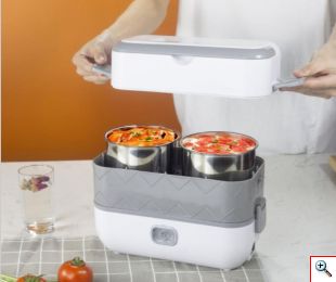 Ηλεκτρικό Θερμαινόμενο Δοχείο 4 Θέσεων με Τάπερ - Cooking Lunchbox