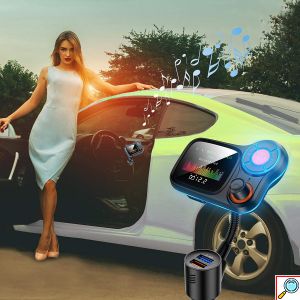 Bluetooth FM Transmitter Αναμεταδοτής Κινητού στα Ηχεία Αυτοκινήτου & Φορτιστής με 2 USB