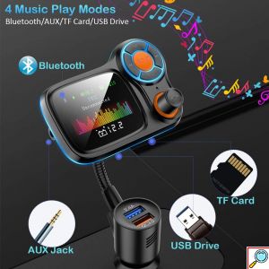 Bluetooth FM Transmitter Αναμεταδοτής Κινητού στα Ηχεία Αυτοκινήτου & Φορτιστής με 2 USB