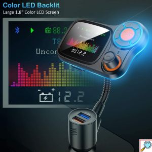 Bluetooth FM Transmitter Αναμεταδοτής Κινητού στα Ηχεία Αυτοκινήτου & Φορτιστής με 2 USB