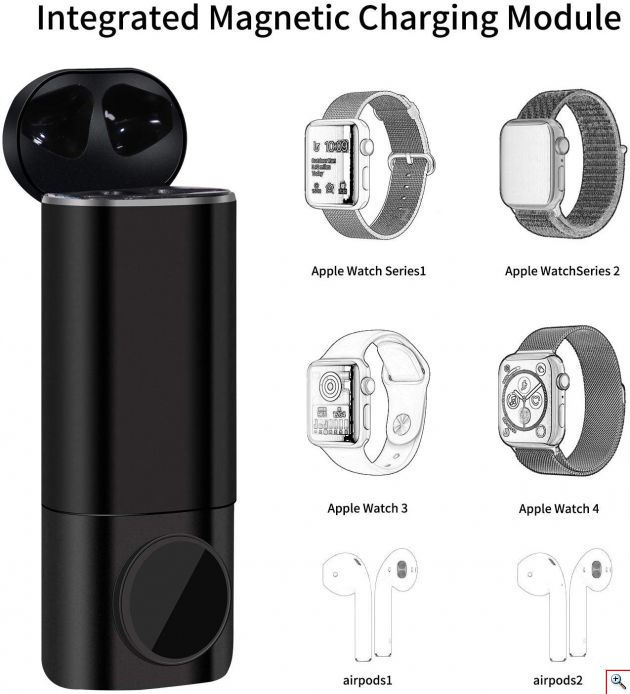 Φορητός Φορτιστής για iPhone, Airpods & AppleWatch 3 σε 1 - Wireless Power Bank