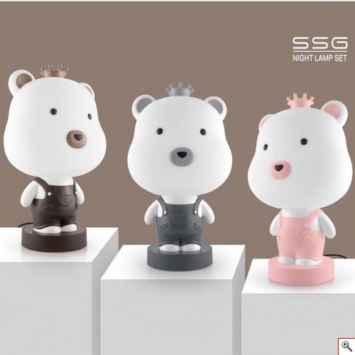 Επιτραπέζιο Νυχτερινό Φωτιστικό - Λάμπα Πορτατίφ Αρκουδάκι - Night Lamp Set