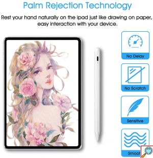 Ψηφιακή Γραφίδα Αφής με Palm Rejection για iPad mini 6 / iPad Pro 11 (2021) / iPad Air 2020 σε Λευκό χρώμα