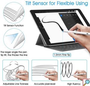 Ψηφιακή Γραφίδα Αφής με Palm Rejection για iPad mini 6 / iPad Pro 11 (2021) / iPad Air 2020 σε Λευκό χρώμα
