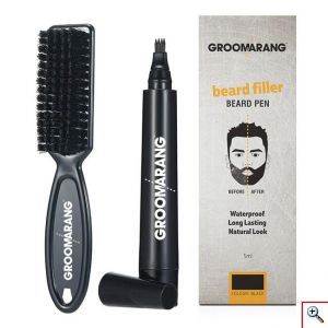Αδιάβροχο Μολύβι - Τατουάζ & Βούρτσα για Γένια - Groomarang Beard Filler Pen & Brush