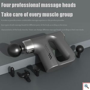 Ηλεκτρική Συσκευή Μασάζ για το Σώμα με 4 Κεφαλές και 5 Ρυθμίσεις Ταχύτητας Επαναφορτιζόμενη 20W - Deep Tissue Fascia Fun KH-740