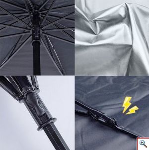 Ηλιοπροστασία - Σκίαστρο Παρμπρίζ Αυτοκινήτου που Λειτουργεί σαν Ομπρέλα - με Θήκη 80x145cm