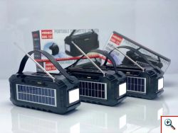 Φορητό Ηχείο Bluetooth, Φακός & Powerbank με Ενσωματωμένο Ηλιακό Πάνελ - Kimiso KMS-131