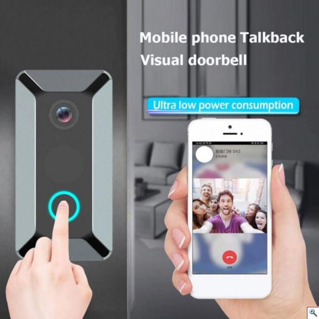 Έξυπνο Αδιάβροχο Κουδούνι Πόρτας WiFi Video 720P Video Camera
