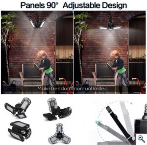 360° Superbright Λάμπα Γκαράζ, Συνεργείου Ανακλαστήρας 4000lm LED - Φωτιστικό Ε27 - Garage Light