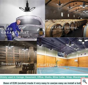 360° Superbright Λάμπα Γκαράζ, Συνεργείου Ανακλαστήρας 4000lm LED - Φωτιστικό Ε27 - Garage Light