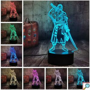 LED 3D Τρισδιάστατο Φωτιστικό Illusion Led Wekity Roronoa Zoro