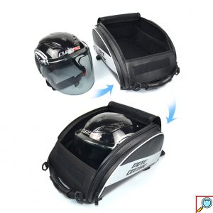 Carbon Επεκτεινόμενη Υπερανθεκτική Αδιάβροχη 4 σε 1 Μαγνητική Τσάντα Κράνους, Χειρός, Ώμου & Σέλας Αντανακλαστική Motocentric® σε Διάφορα Χρώματα