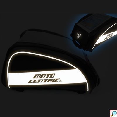 Carbon Υπερανθεκτική Αδιάβροχη 4 σε 1 Μαγνητική Τσάντα Κράνους, Χειρός, Ώμου & Σέλας Αντανακλαστική Motocentric® σε Διάφορα Χρώματα