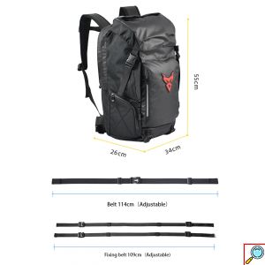 Υπερανθεκτική Αδιάβροχη Επεκτεινόμενη Τσάντα - Σακίδιο Πλάτης Κράνους Μηχανής Motocentric® σε Διάφορα Χρώματα