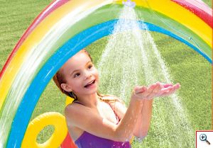 Intex® Παιδική Πισίνα με Νεροτσουλήθρα, Παιχνίδια & Ντουζάκι 297x193x135cm για Ηλικίες 3+