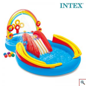 Intex® Παιδική Πισίνα με Νεροτσουλήθρα, Παιχνίδια & Ντουζάκι 297x193x135cm για Ηλικίες 3+