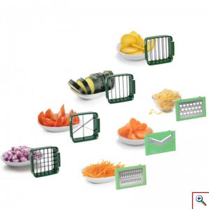 Σετ Πολυκόφτης Φρούτων & Λαχανικών με 8 Επιφάνειες Κοπής & Τάπερ Αποθήκευσης - Professional Dicer 8 in 1