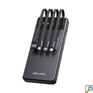 Power Bank 10000mAh με Θύρα USB-A Awei P131K Μαύρο