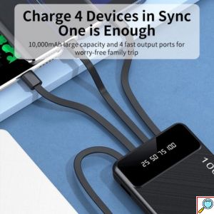 Power Bank 10000mAh με Θύρα USB-A Awei P131K Μαύρο