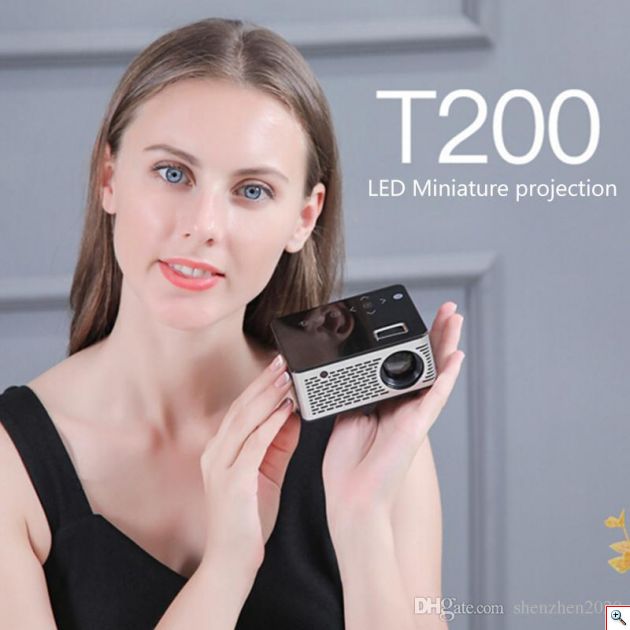 Mini Φορητός Προβολέας - Προτζέκτορας Αφής Led Multimedia USB, SD, HDMI, AV, AUX Βιντεοπροβολέας Projector Home Cinema με Τηλεχειριστήριο