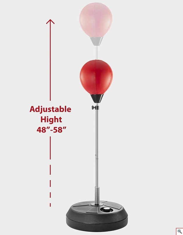 Πτυσσόμενο Σετ Πυγμαχίας με Σάκο & Γάντια για Ενήλικες & Παιδιά - Επιδαπέδια Βάση με Μπάλα Μποξ