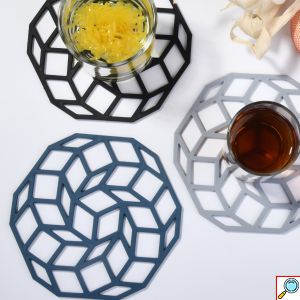 Σετ 5x Σουπλά Σιλικόνης - Θερμοπροστασίας σε Σχέδιο Origami 12.8x13.3cm