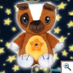 Starry Teddy Προτζέκτορας Αστεριών, Λούτρινο Αρκουδάκι & Νυχτερινό Φωτιστικό LED Νανουρίσματος - Huggable Night Light