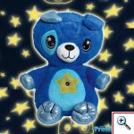 Starry Teddy Προτζέκτορας Αστεριών, Λούτρινο Αρκουδάκι & Νυχτερινό Φωτιστικό LED Νανουρίσματος - Huggable Night Light