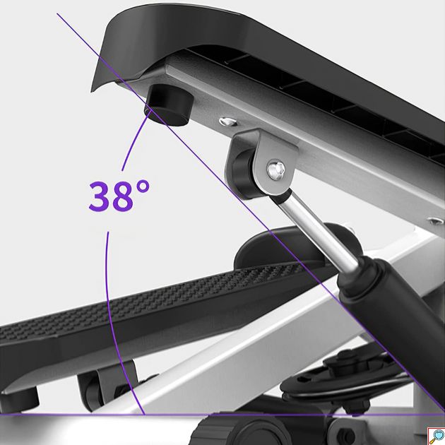 Ελλειπτικό Stepper Treadmill με Λάστιχα Αντίστασης για Εκγύμναση Όλου του Σώματος, LCD Οθόνη & Ρύθμιση ύψους - Elliptical Treadmill Stair Stepper 