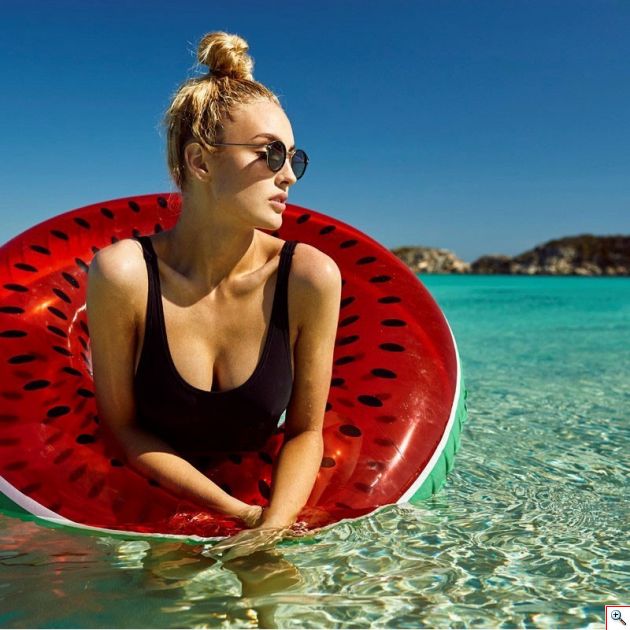 Φουσκωτό Στρώμα Θαλάσσης σε Σχήμα Καρπούζι 120cm - Watermelon Inflatable Float