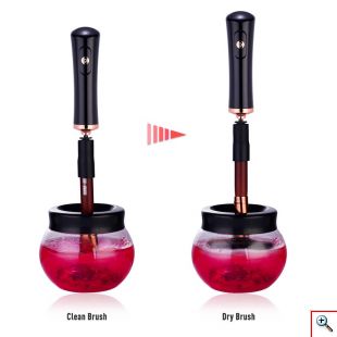 Ηλεκτρική Συσκευή Καθαρισμού Πινέλων Μακιγιάζ - Καθαριστικό Μέικαπ - Electric Makeup Brush Cleaner Άσπρο