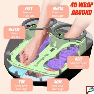 Επαγγελματική Θερμαινόμενη Συσκευή Μασάζ Ποδιών - Μαλάξεις & Ρεφλεξιολογία - 4D Foot Therapy Machine