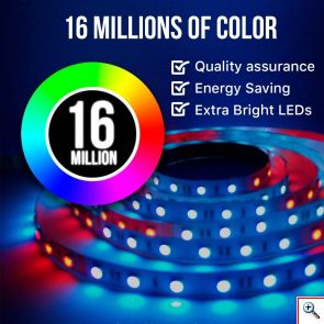 Έξυπνη Ταινία LED Wifi με App Κινητού FunLit® RGB Φωτορυθμικό Funlite SMD5050 3m USB 30LED/2.4W/m 2.4GHz & Ασύρματο Χειριστήριο - Αυτοκόλλητος Ατμοσφαιρικός Φωτισμός Εσωτερικού Χώρου