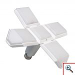 Αναδιπλούμενη Οικολογική Λάμπα 40W - Φωτιστικό σε Τετράγωνο Σχήμα Ε27 Βιδωτή 2800lm - Square Folding Lamp