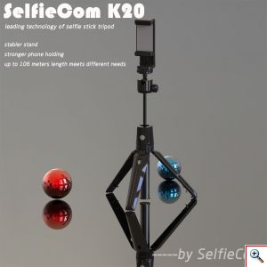 Ασύρματο 360ᵒ Bluetooth Πτυσσόμενο Μπαστούνι Κινητού 95cm & Τρίποδο για Selfie Φωτογραφίες με Χειριστήριο - Wireless Mini Tripod Selfie Stick Μαύρο