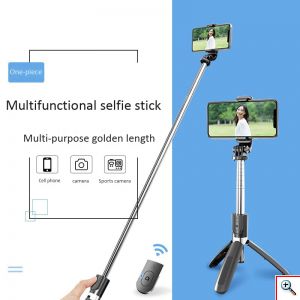 Ασύρματο 360ᵒ Bluetooth Πτυσσόμενο Μπαστούνι Κινητού 90cm & Τρίποδο για Selfie Φωτογραφίες με Χειριστήριο - Wireless Tripod Selfie Stick Μαύρο