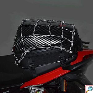 Carbon Επεκτεινόμενη Υπερανθεκτική Αδιάβροχη 4 σε 1 Τσάντα Κράνους, Χειρός, Ώμου & Ουράς Μηχανής 48L με Ιμάντες Motocentric® - Γκρι