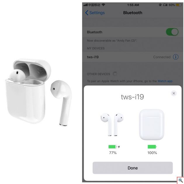 Ασύρματα Ακουστικά Bluetooth Smart Touch - TWS I19 Earphones