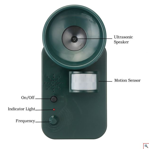 Ασύρματο Απωθητικό Υπερήχων Εξωτερικού Χώρου Για Τρωκτικά, Σκυλιά, Γάτες - Ultrasonic Cordless Repeller