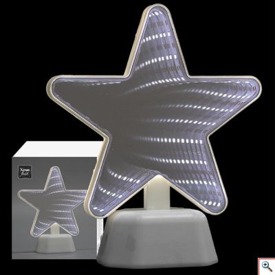 Χριστουγεννιάτικο Διακοσμητικό Infinity Led 3D Αστέρι 18cm 