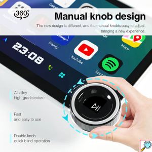 Οθόνη Αφής Αυτοκινήτου Monitor 10.1 με Διπλό Κουμπί 4+64G AHD A100 Android, iOS - Carplay Operating System