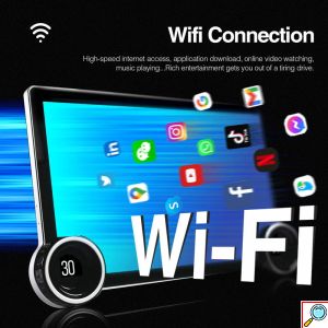 Οθόνη Αφής Αυτοκινήτου Monitor 10.1 με Διπλό Κουμπί 4+64G AHD A100 Android, iOS - Carplay Operating System