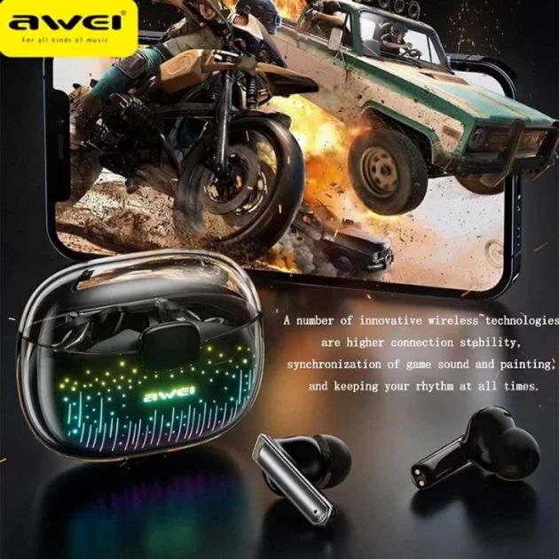 Ασύρματα In-Ear Bluetooth Ακουστικά με Θήκη Φόρτισης - Awei Gaming Earbuds