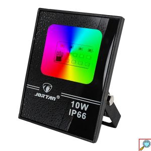Αδιάβροχος LED RGB Προβολέας 10W με Τηλεχειριστήριο - JORTAN